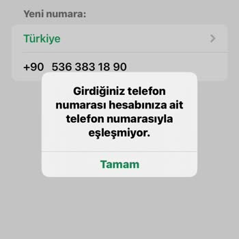 WhatsApp Numara Onayı Sorunu