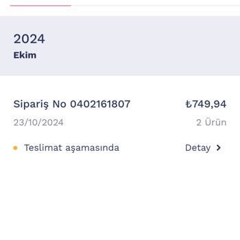 Penti'den Siparişlerim Nerede?