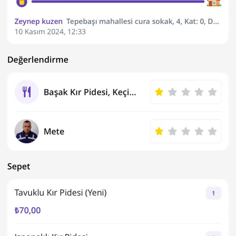 Getir Yemek'te Teslimat Sorunu Ve İade Zorluğu
