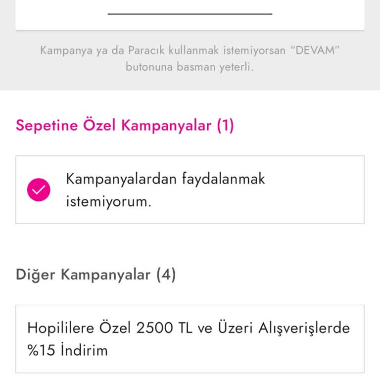 Boyner Hediye Paracık Kampanyalarında Seçim Sorunu
