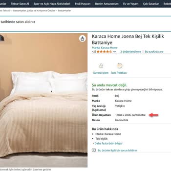 Karaca Home Yanlış Battaniye Ölçüleriyle Yaşanan Sorunlar