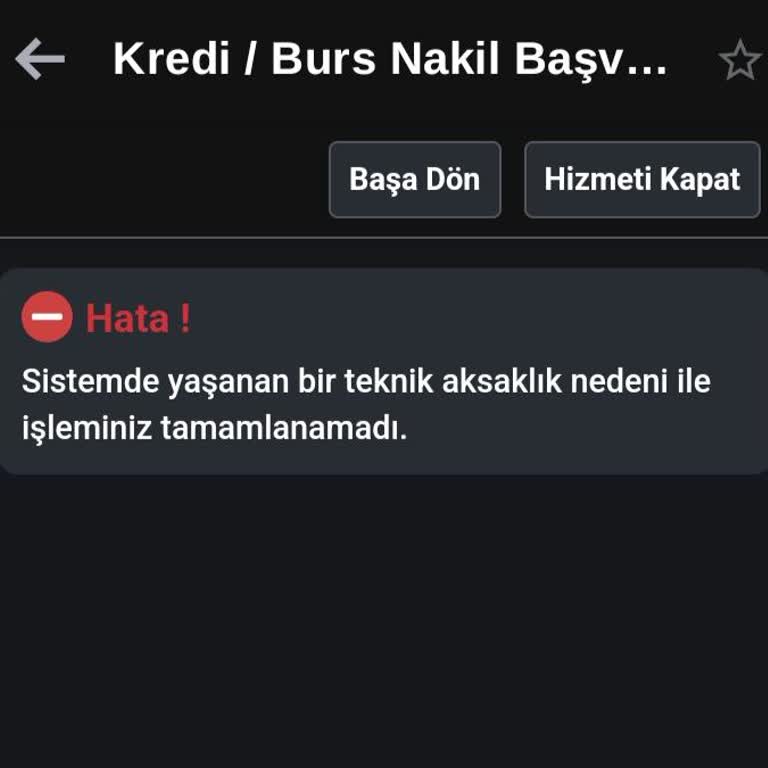 E-Devlet | Turkiye.gov.tr Kredi/Burs Nakil İşlemlerinde Teknik Aksaklık Mağduriyeti