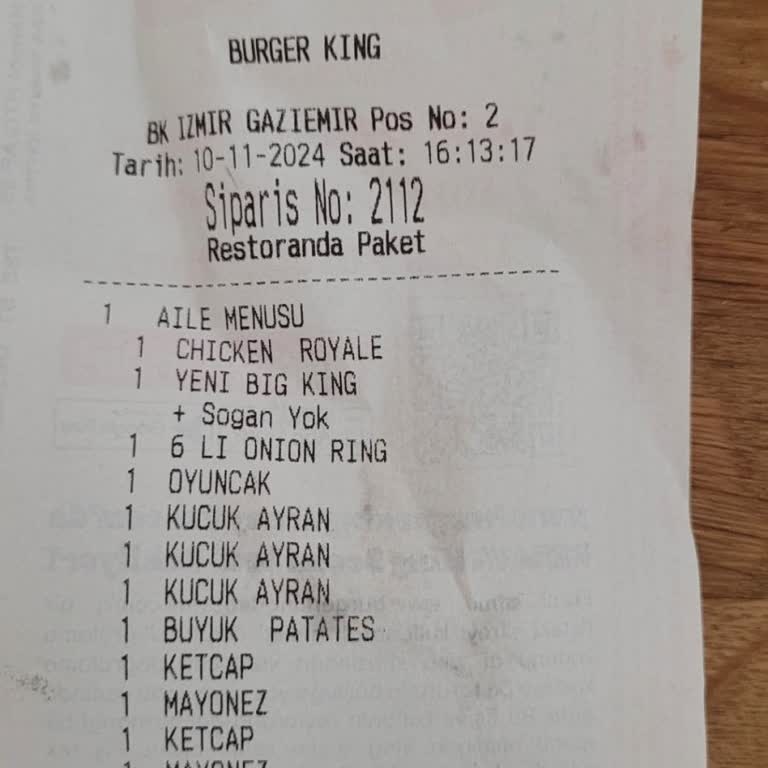 Burger King Gaziemir'de Müşteri Hizmetleri Ve Hijyen Sorunları