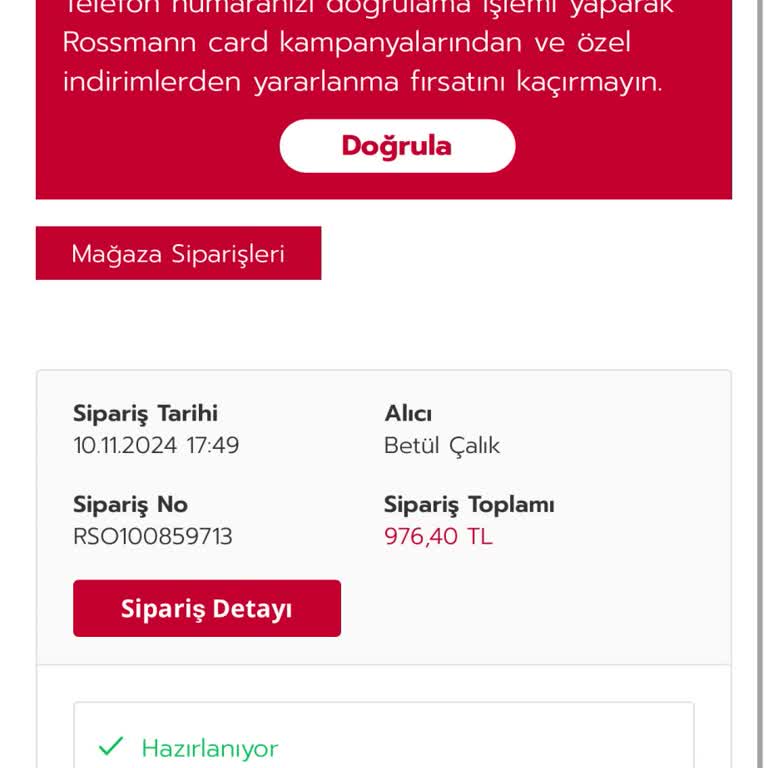 Sipariş İptalinde Yaşanan Zorluk