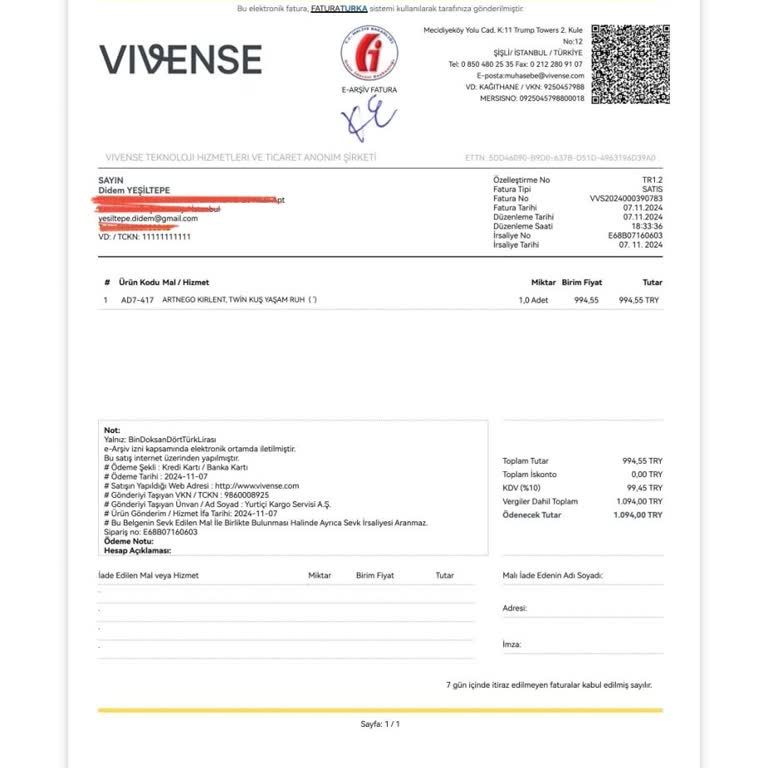 Vivense'den İade Sürecinde İletişim Sorunları