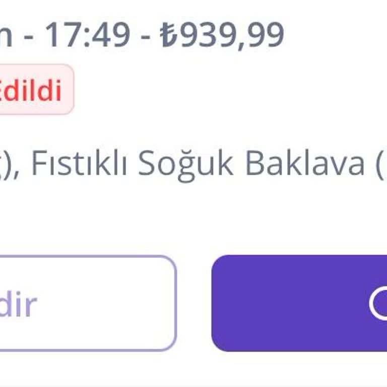 Getir Yemek'te Yanlış İptal Ve Ücret İadesi Sorunu