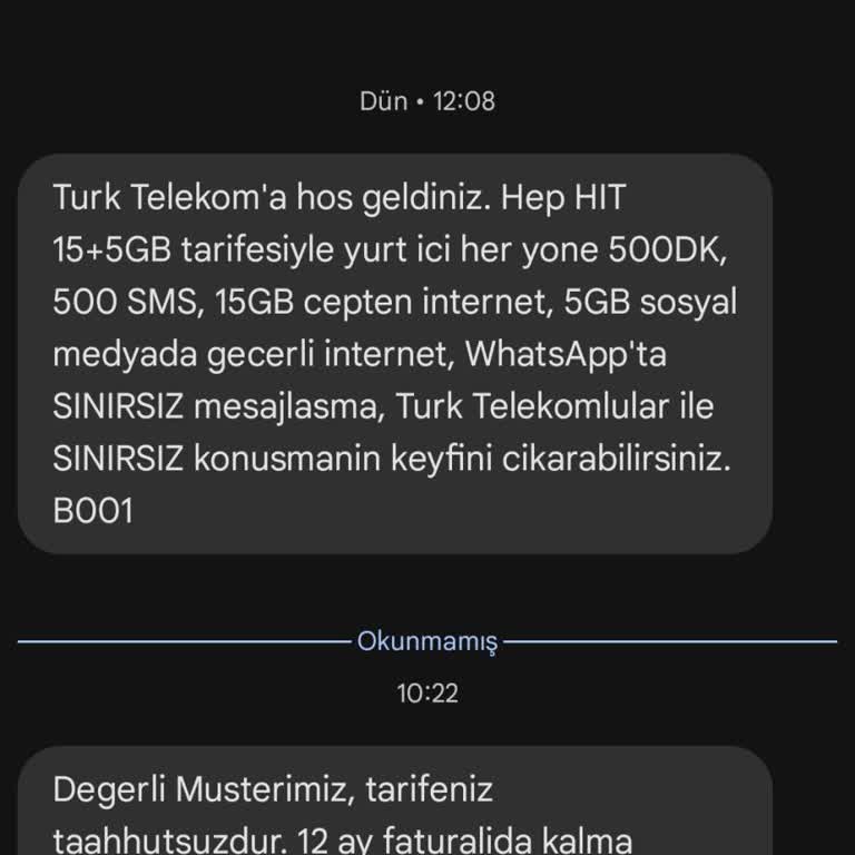 Türk Telekom'un Yanlış Bilgilendirme Ve Paket Sorunu