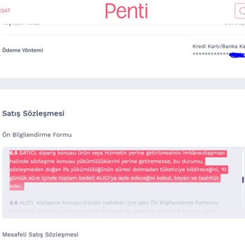 Penti'den Sipariş Ettiğim Ürünler 21 Gündür Kargoya Verilmedi!