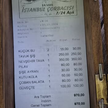 Konya Yolunda İstanbul Çorbası Lokantasında Fahiş Fiyat Şoku