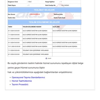İletişimsiz İade: Siparişimin Teslim Edilmemesi