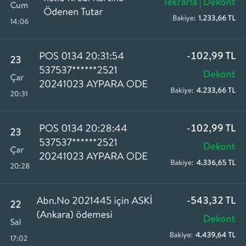 Banka Kartımdan İzinsiz Para Çekimi