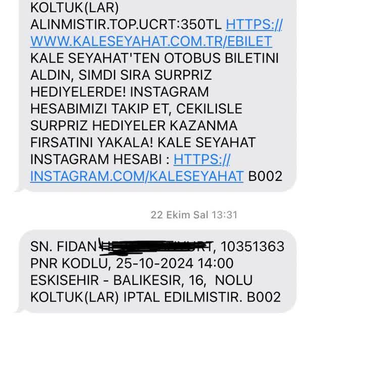 İade Edilmeyen Bilet Ücreti Mağduriyeti