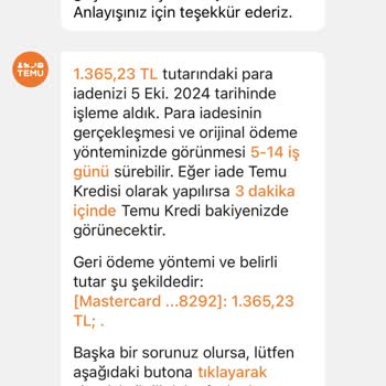 Temu'dan Para İadesi Kabusu