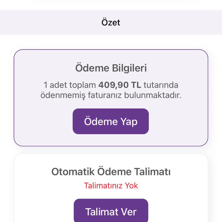 Sürekli Artan Fatura Şoku