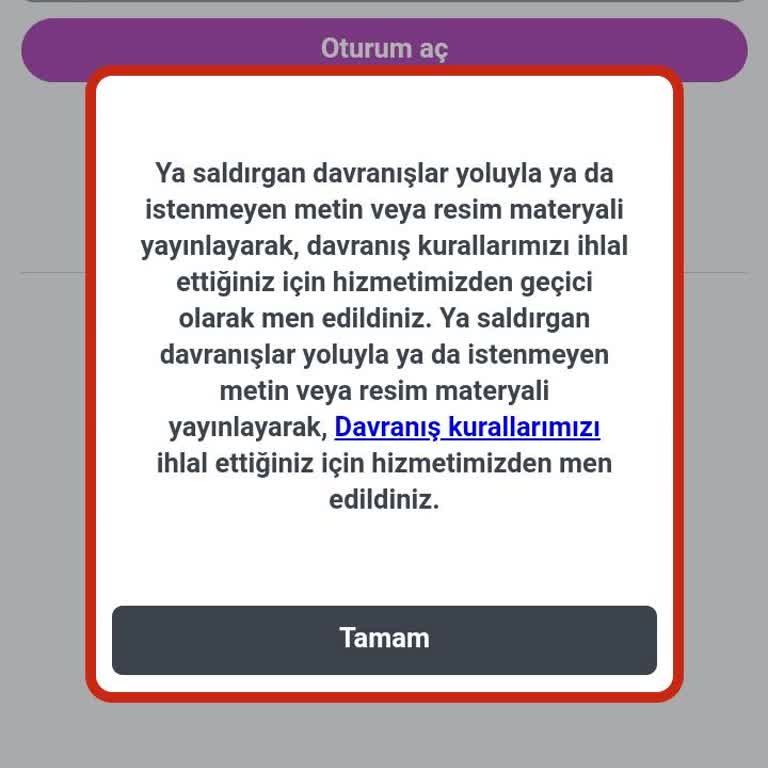 Haksız Banlama: Hesabımın Geri Açılmasını İstiyorum