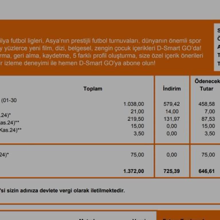 D-Smart Fatura Şaşkınlığı: Anlaşmanın Ötesinde Ücretler