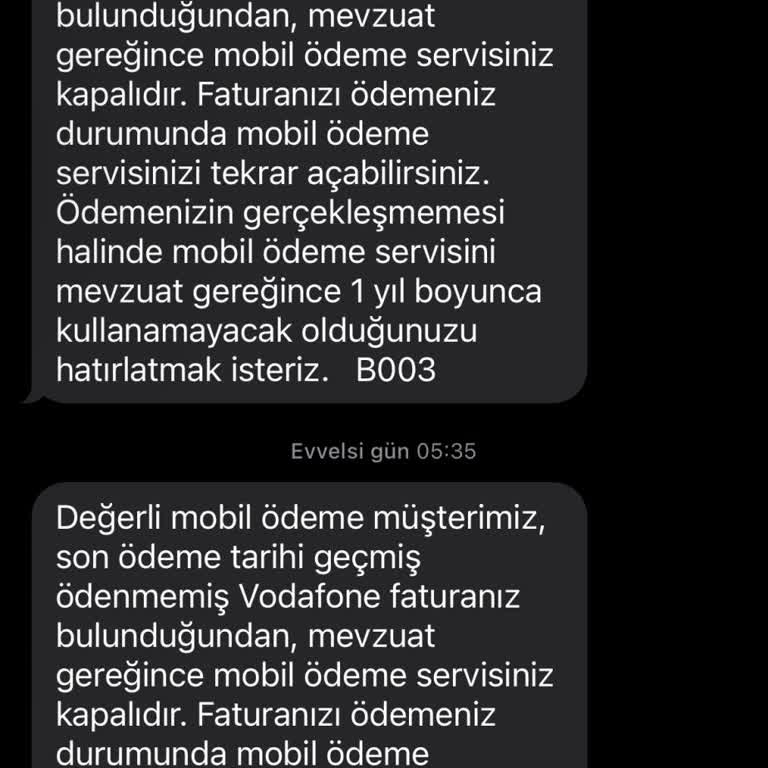 Vodafone Mobil Ödeme Sorunu Ve Müşteri Hizmetleri İlgisizliği