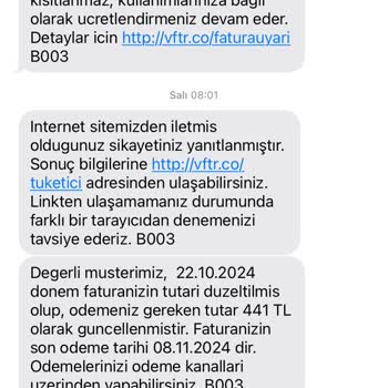 Vodafone Yanlış Faturalandırma Ve Erişim Sorunları
