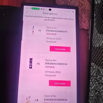Eve Shop'tan Siparişlerim Nerede