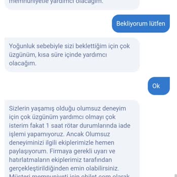 Obilet Müşteri Hizmeti Hayal Kırıklığı