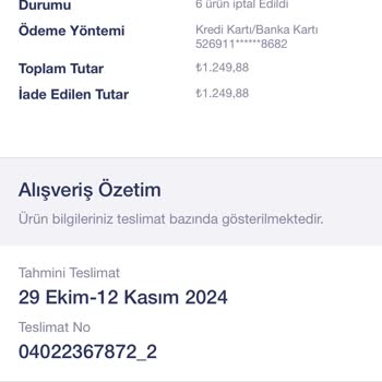 Penti Online Mağaza Sipariş İptali Ve Yetersiz Müşteri Hizmeti