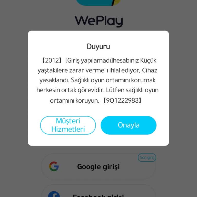 Hesap Erişim Engeli Sorunu