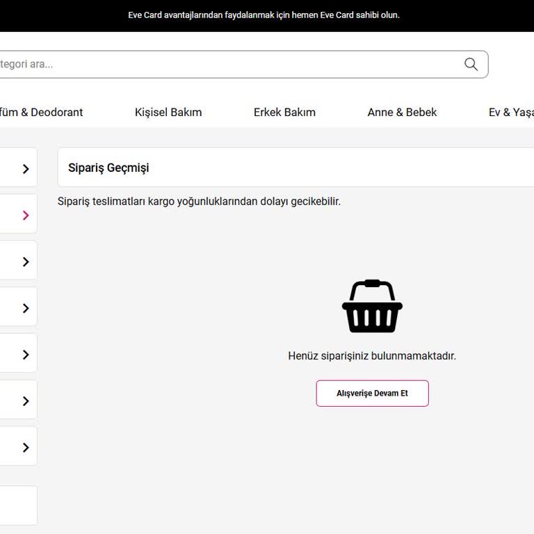 Eve Shop'tan Siparişlerim Neden Kargoya Verilmiyor?