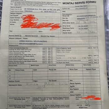 Kurutma Makinesi Sorunu Ve Yetersiz Servis Hizmeti