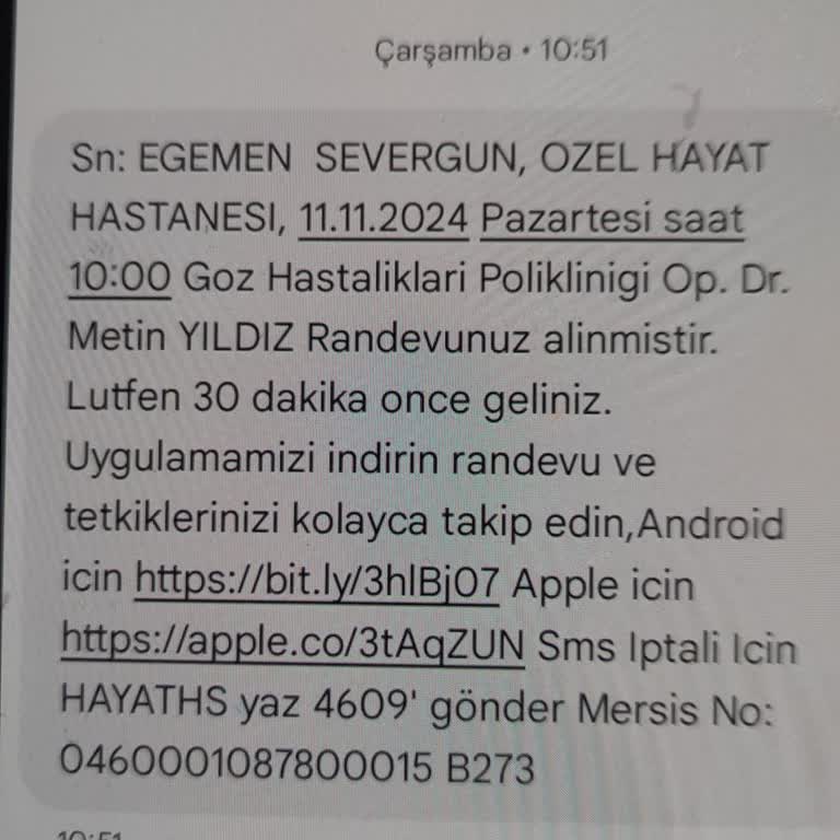 Bursa Hayat Hastanesi'nde Randevu Sorunu Ve İletişim Eksikliği