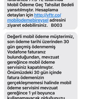Vodafone'da Mobil Ödeme Sorunu Ve Çözüm Bulunamayan Mağduriyet