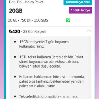 Vodafone Hediye İnternet Sorunu