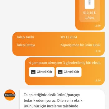 Eksik Ürün Teslimatı Ve İlgisiz Müşteri Hizmeti