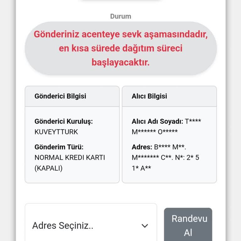 Kart Teslimatında Yaşanan Gecikme Ve İletişim Eksikliği