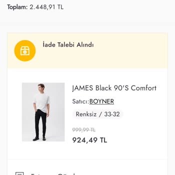 Boyner'den Alınan Ürün İadesinde Yaşanan Gecikme!