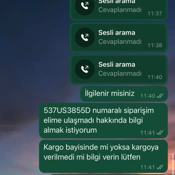 Sipariş Teslim Edilmedi Ve İletişim Sorunları Yaşanıyor
