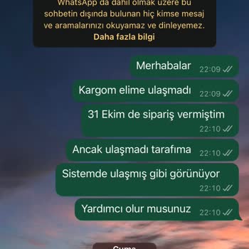 Sipariş Teslim Edilmedi Ve İletişim Sorunları Yaşanıyor