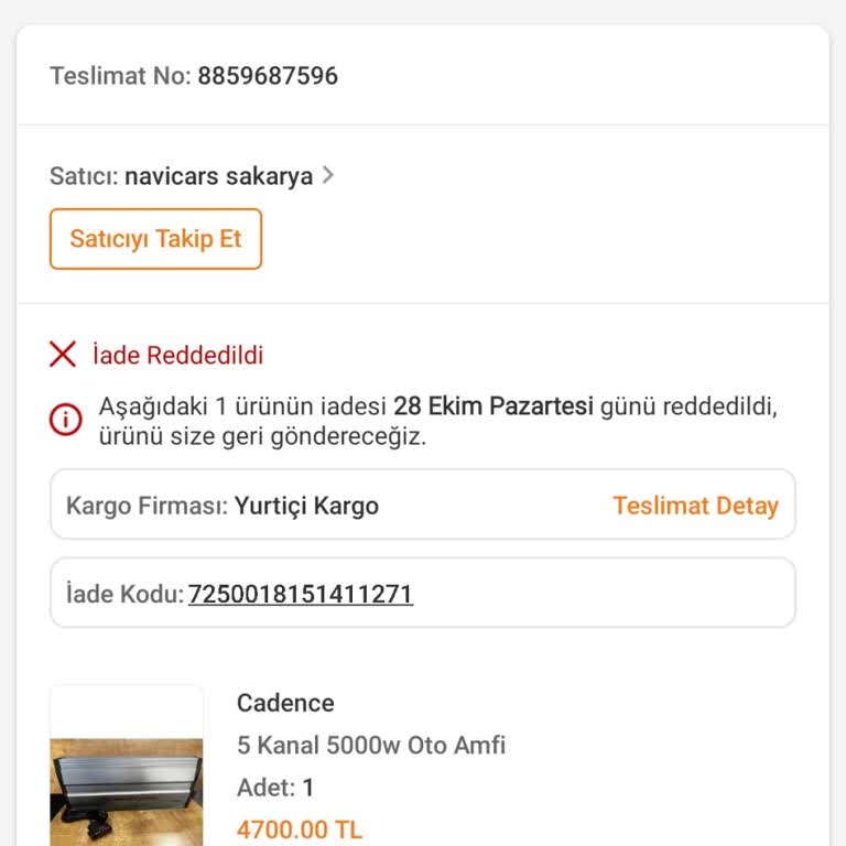 Trendyol Ve Satıcıdan Destek Alamayan Müşteri