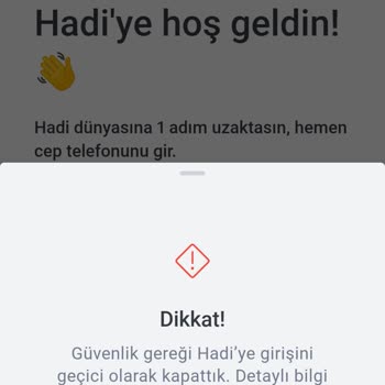 Hadi Uygulamasına Giriş Sorunu Ve Yetersiz Destek