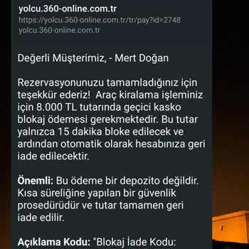 Kiralama Platformunda Beklenmedik Ücret Talebi