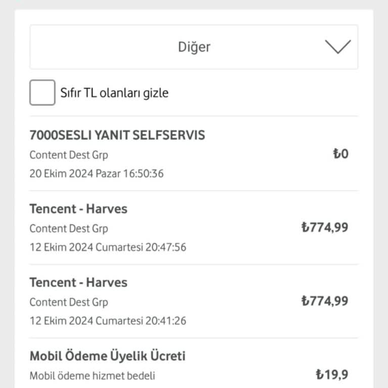 Vodafone Haberim Olmadan Yapılan Mobil Ödemelerle Mağduriyet