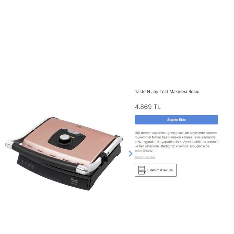 Üç Aydır Kullanamadığım Tost Makinesi Sorunu