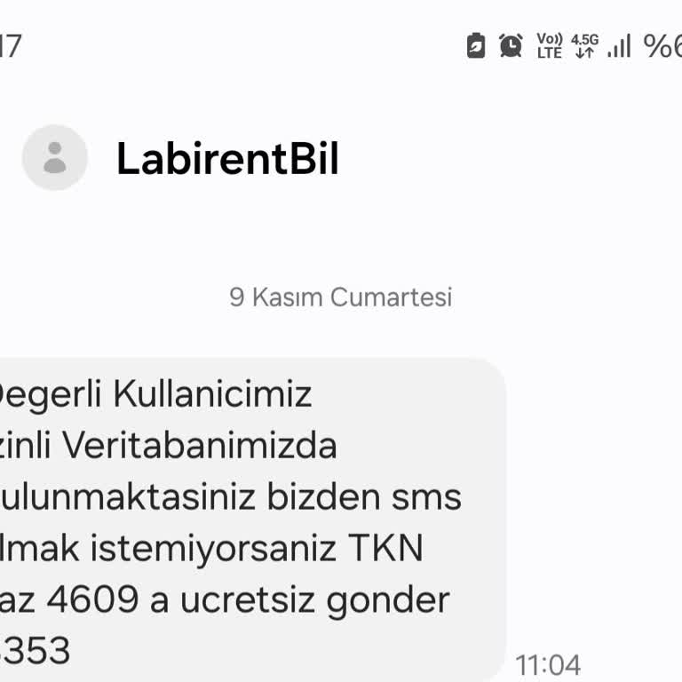 Labirentbil (SMS) Yetkisiz İşlemler Ve Sorumluluk Reddi!