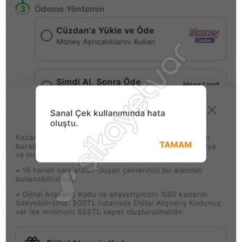 Migros'ta Kullanılamayan Çek Ve Yetersiz Müşteri Hizmeti