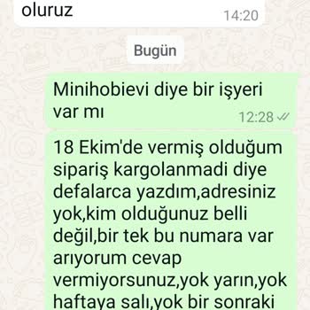 Minihobievi Sipariş Sorunu Ve İletişim Eksikliği