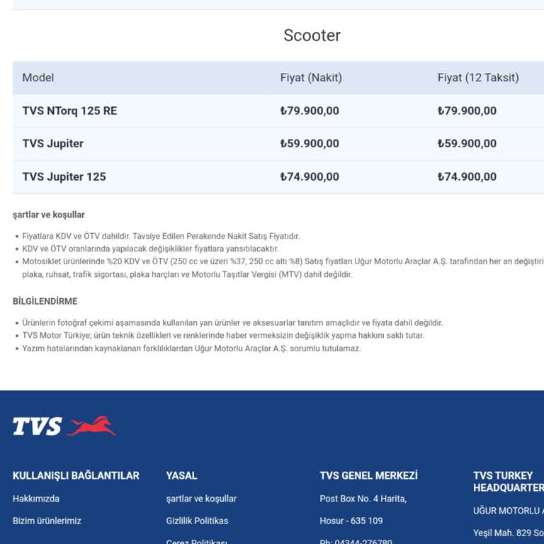 TVS Motosiklet Kampanya Yanıltmacası