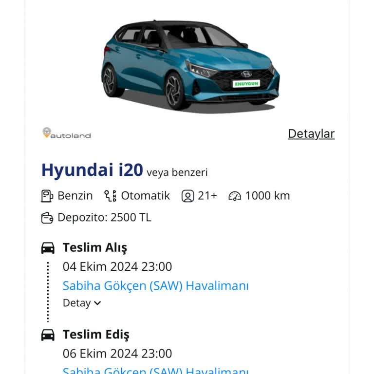 En Uygun Autoland Autovermietung enttäuschende Erfahrung und verspätete Rückerstattung