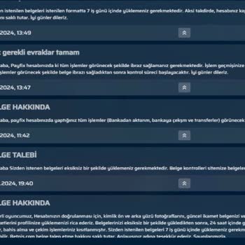 Hesap Doğrulama Sorunu Ve Çekim İptali