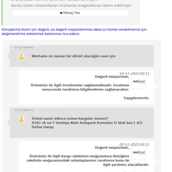 Saatimdeki Teknik Servis Sorunları Ve Garanti Belirsizliği