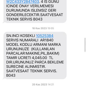Saatimdeki Teknik Servis Sorunları Ve Garanti Belirsizliği