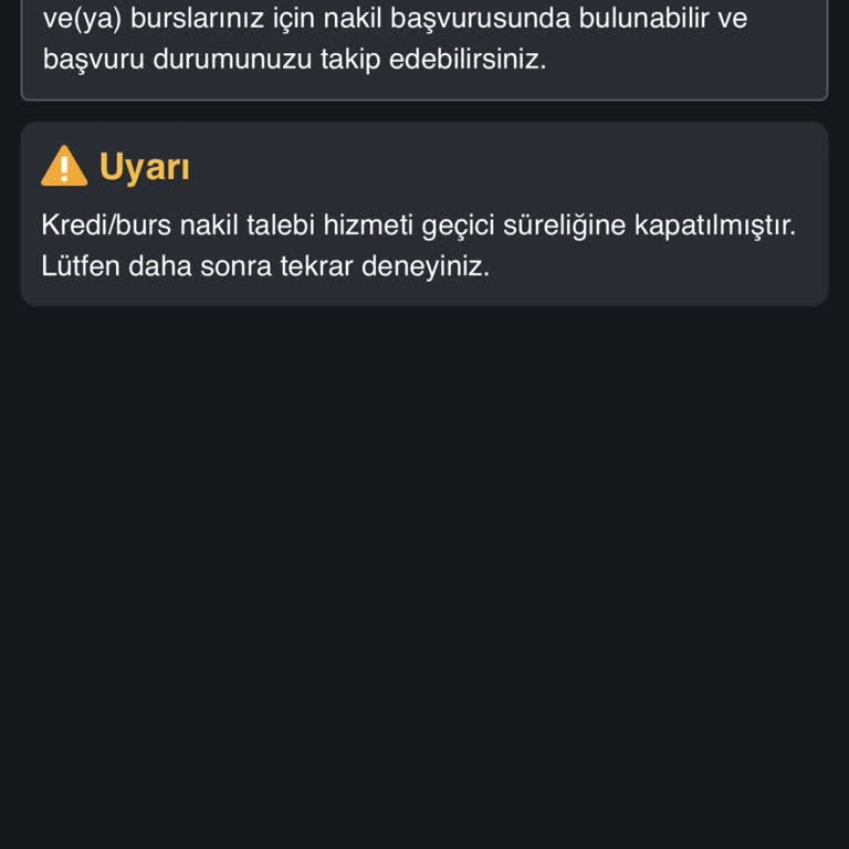 KYK Kredisi Yatmadı: Nakil Başvurusunda Sorun